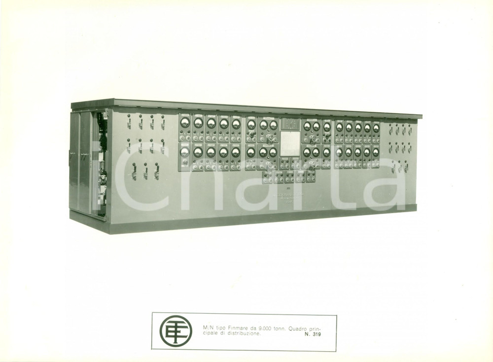 Materiale pubblicitario d’epoca 1960 MILANO Telemeccanica Elettrica Quadro principale M/N FINMARE Scheda foto 1