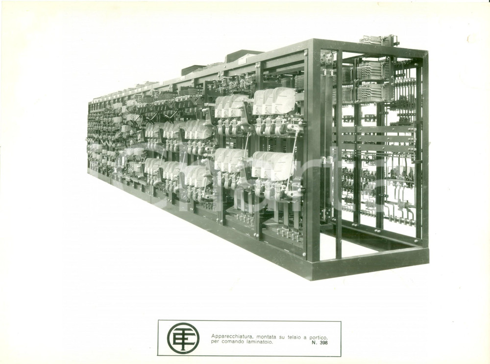 Materiale pubblicitario d’epoca 1960 MILANO Telemeccanica Elettrica Impianto comando laminatoio Scheda foto 1
