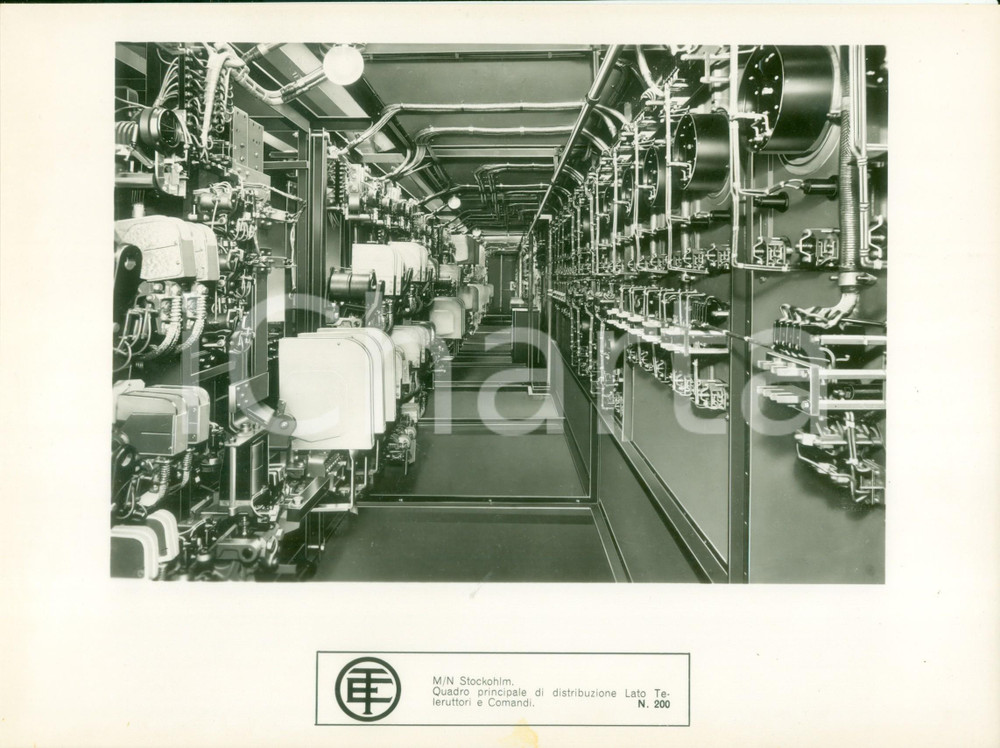 Materiale pubblicitario d’epoca 1960 MILANO Telemeccanica Elettrica M7N Stockholm Quadro principale Scheda foto 1