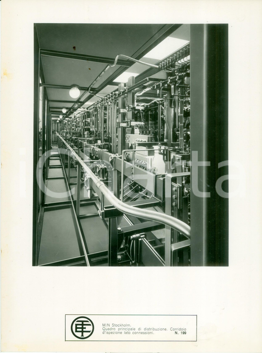 Materiale pubblicitario d’epoca 1960 MILANO Telemeccanica Elettrica Quadro principale M/N STOCKHOLM Scheda foto 1