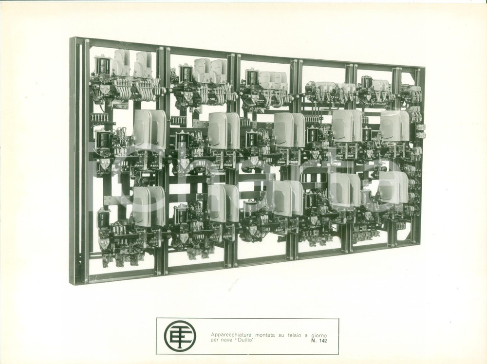 Materiale pubblicitario d’epoca 1960 MILANO Telemeccanica Elettrica Apparecchiatura per nave DUILIO Scheda foto 1