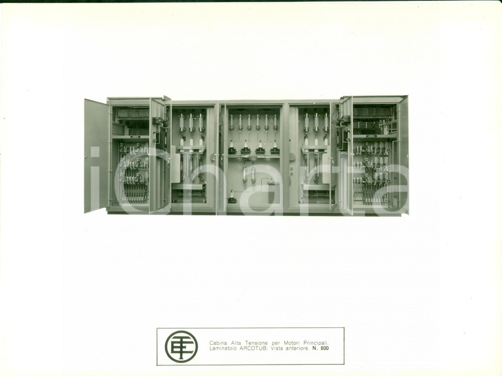 Materiale pubblicitario d’epoca 1960 MILANO Telemeccanica Elettrica Cabina Alta Tensione Scheda fotografica 1