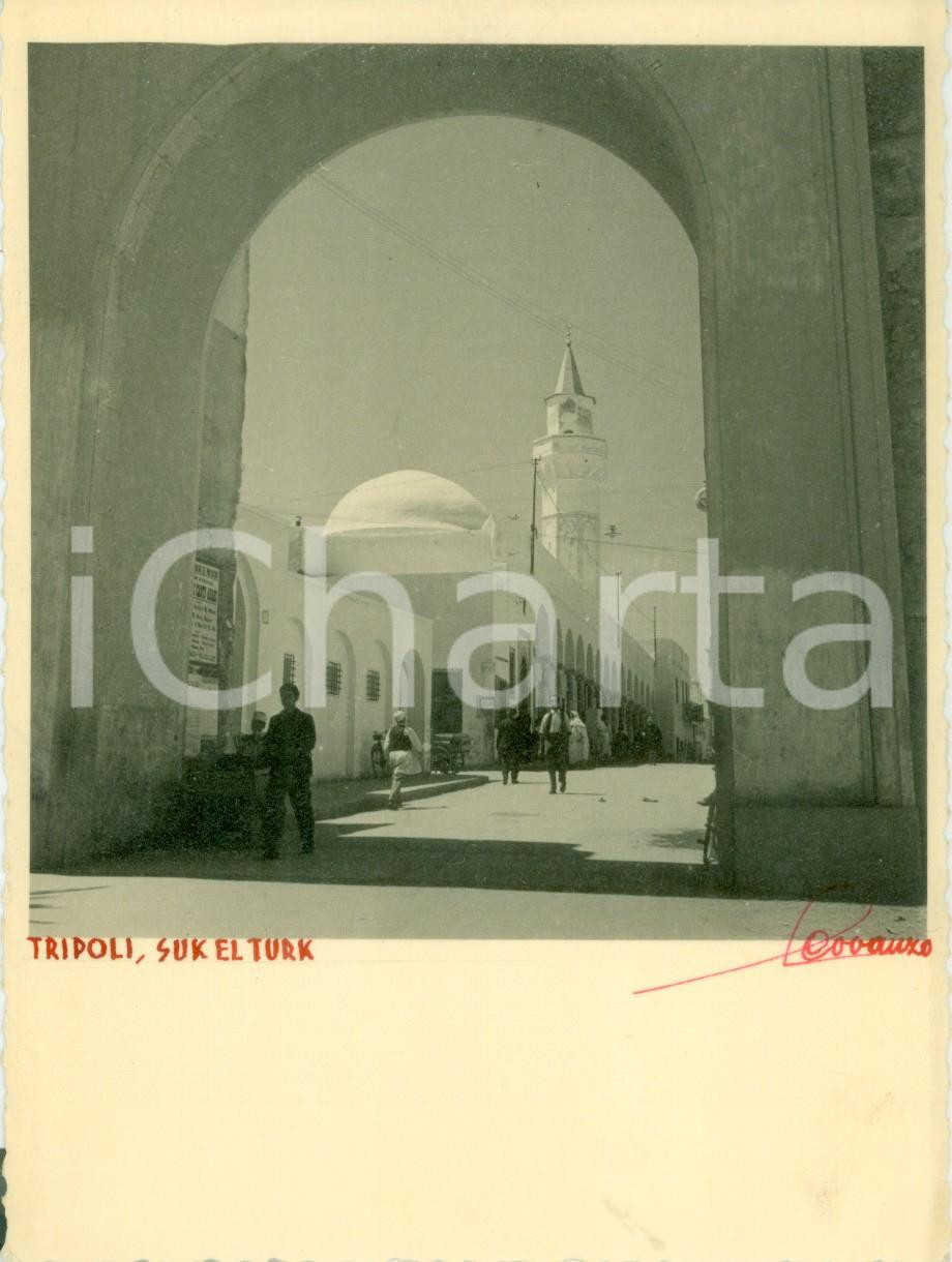Fotografia d epoca originale 1930 ca TRIPOLI LIBIA Scorcio del Suk El Turk Fotografia artistica 1