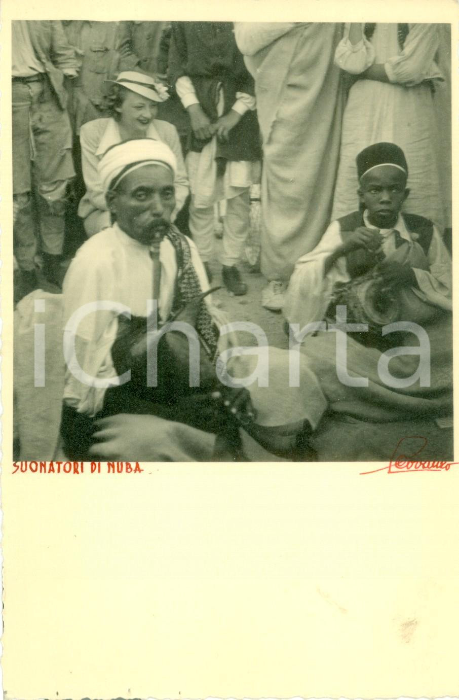 Fotografia d epoca originale 1930 ca TRIPOLI LIBIA Suonatori di nouba al suq Fotografia artistica 1