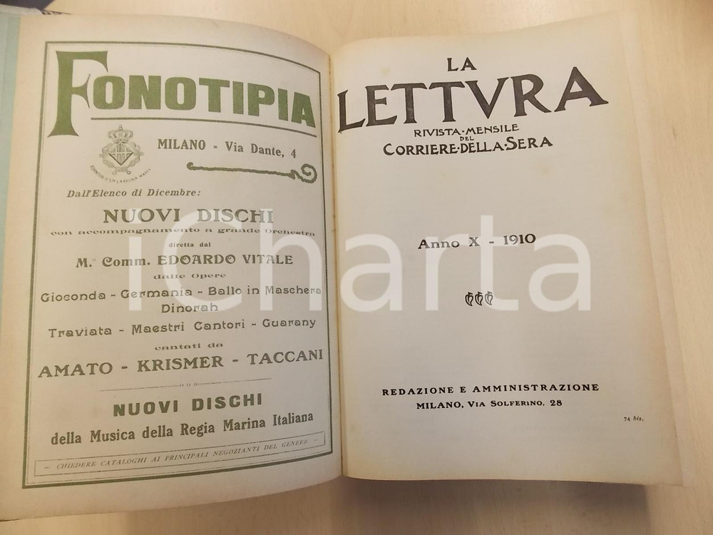 Giornale, rivista storica 1910 LA LETTURA Annata completa con supplementi ILLUSTRATO 1