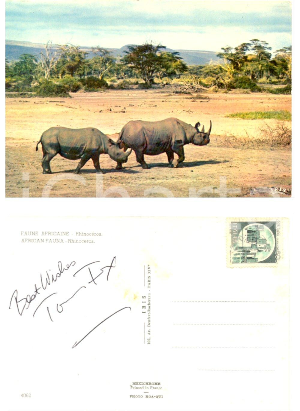 Autografo originale 1990 ca Autografo di Tom FOX baritono Cartolina postale NV 1