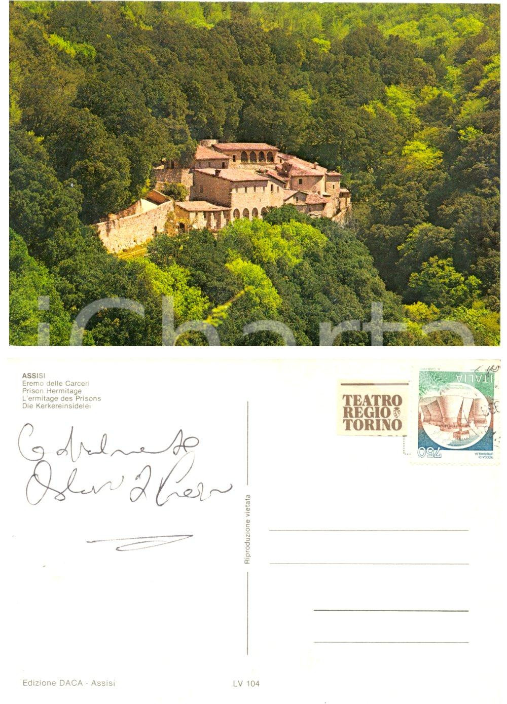 Autografo originale 1993 ASSISI PG Autografo del tenore Oslavio DI CREDICO Cartolina postale 1
