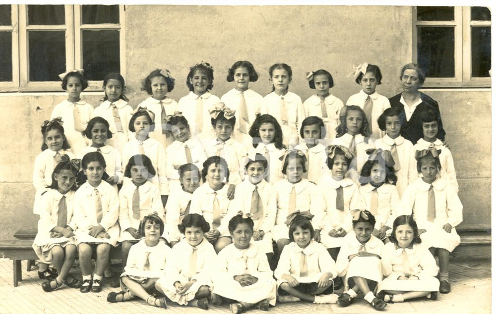 Fotografia d epoca originale 1937 ROMA Marisa DEL FRATE in prima elementare Fotografia 1