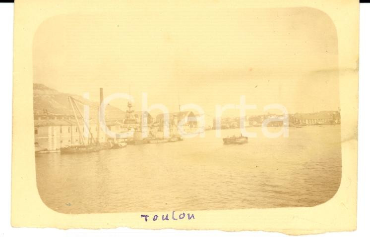 Fotografia d epoca originale 1920 TOULON Le port militaire VINTAGE PHOTO cm 9x6 1