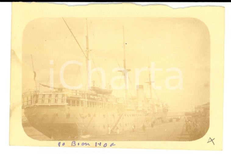 Fotografia d epoca originale 1920 ISTANBUL Turkey Nave BIEN HOA in porto Foto VINTAGE ORIENTE cm 9x6 1