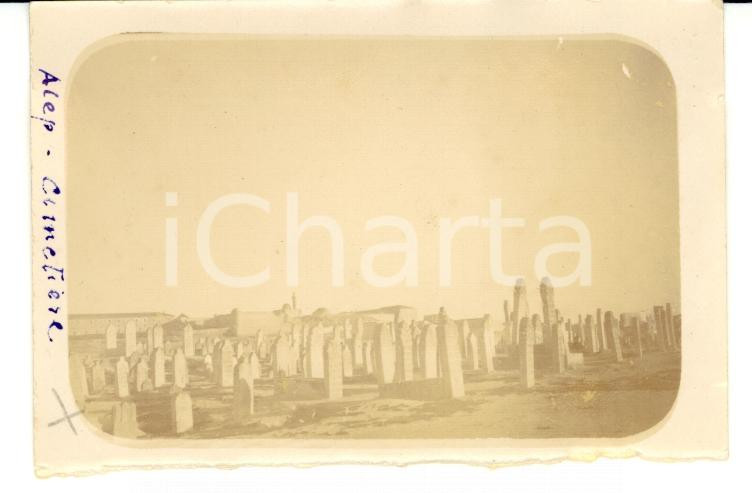 Fotografia d epoca originale 1920 ALEPPO Siria Il cimitero musulmano Foto VINTAGE ORIENTE 9x6 cm 1