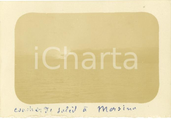 Fotografia d epoca originale 1920 MERSINA TURCHIA Tramonto sul mare Foto vintage ORIENTE 9 x 6 cm 1