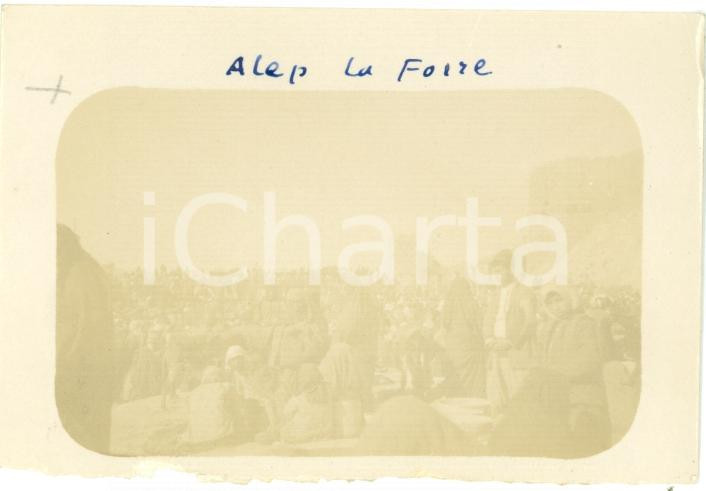 Fotografia d epoca originale 1920 ALEPPO SIRIA Mercato alla cittadella Foto vintage ORIENTE 9 x 6 cm 1