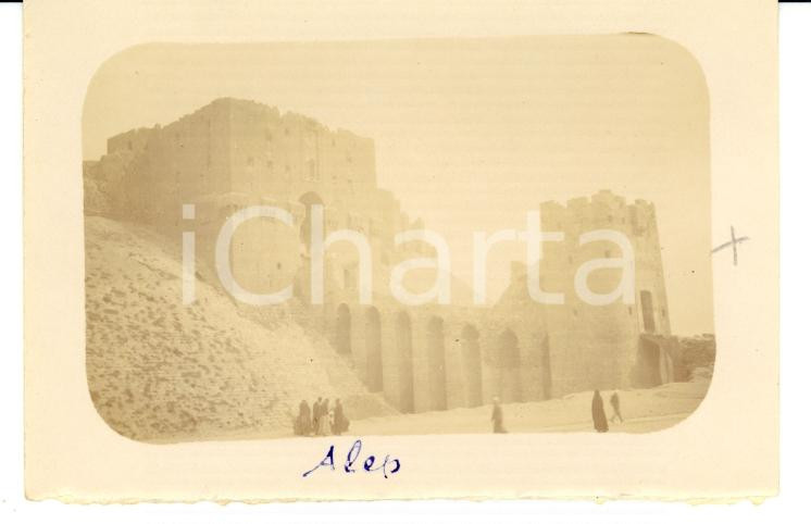 Fotografia d epoca originale 1920 ALEPPO Siria Ingresso della cittadella Foto VINTAGE ORIENTE 9x6 1