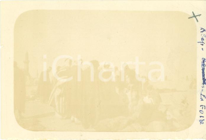 Fotografia d epoca originale 1920 ALEPPO SIRIA La fiera alla cittadella Foto vintage ORIENTE 9 x 6 cm 1