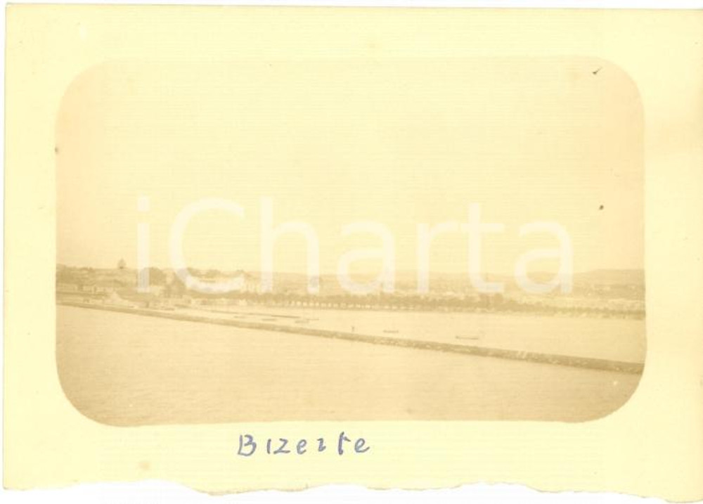 Fotografia d epoca originale 1920 BISERTA TUNISIA Spiaggia e cabine Foto vintage 9 x 6 cm 1