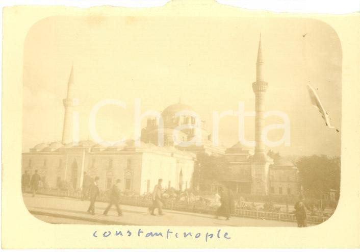 Fotografia d epoca originale 1920 ISTANBUL TURCHIA Moschea COSTANTINOPOLI animata Foto vintage 9 x 6 cm 1