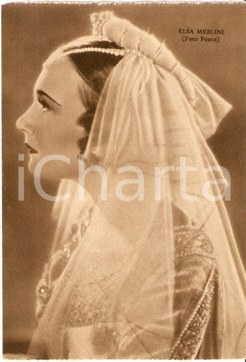 Cartolina originale da collezione 1939 ELSA MERLINI Fotografia seriale RIZZOLI Foto Pesce FG NV 1