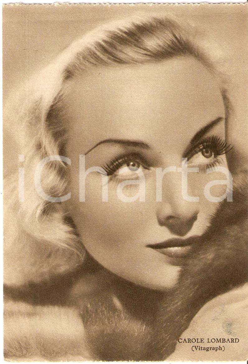 Cartolina originale da collezione 1939 CAROLE LOMBARD Fotografia seriale RIZZOLI Vitagraph FG NV 1