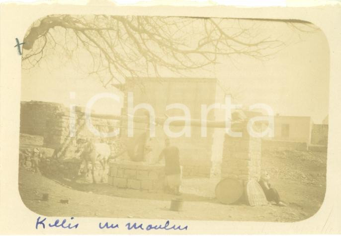 Fotografia d epoca originale 1920 KILIS TURCHIA Mugnaio al lavoro al mulino Foto ORIENTE 9 x 6 cm 1