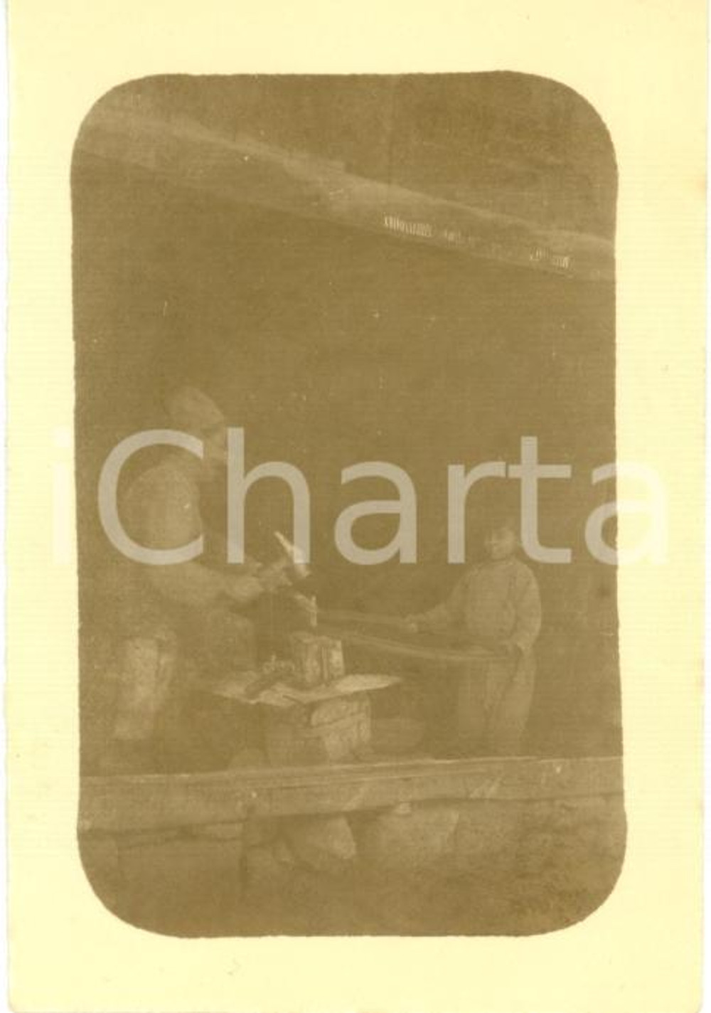 Fotografia d epoca originale 1920 TURCHIA Calderaio al lavoro in officina Foto ORIENTE 6 x 9 cm 1