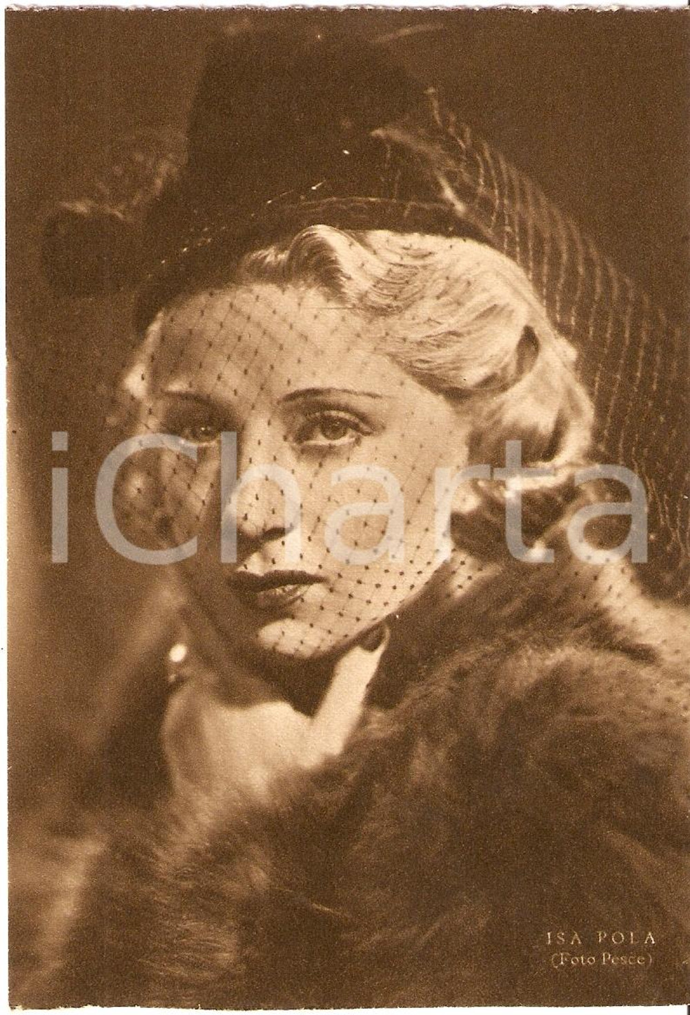 Cartolina originale da collezione 1939 ISA POLA  Fotografia seriale RIZZOLI Foto Pesce FG NV 1