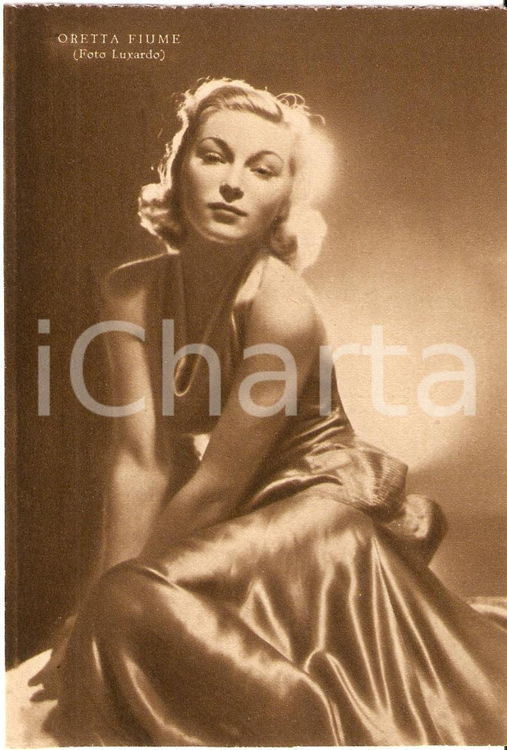 Cartolina originale da collezione 1939 ORETTA FIUME Fotografia seriale RIZZOLI Foto Luxardo FG NV 1