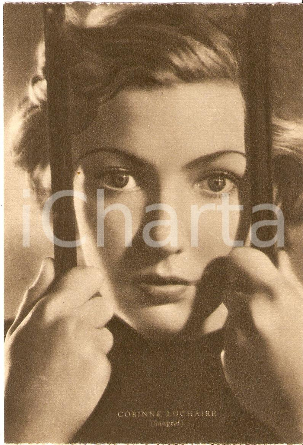 Cartolina originale da collezione 1939 CORINNE LUCHAIRE Fotografia seriale RIZZOLI FG NV 1