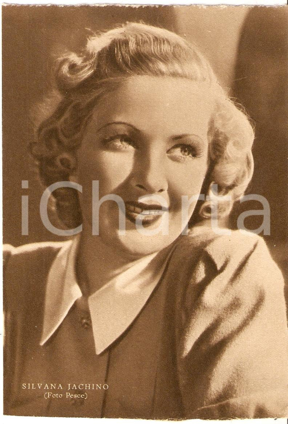 Cartolina originale da collezione 1939 SILVANA JACHINO Fotografia seriale RIZZOLI Foto Pesce FG NV 1