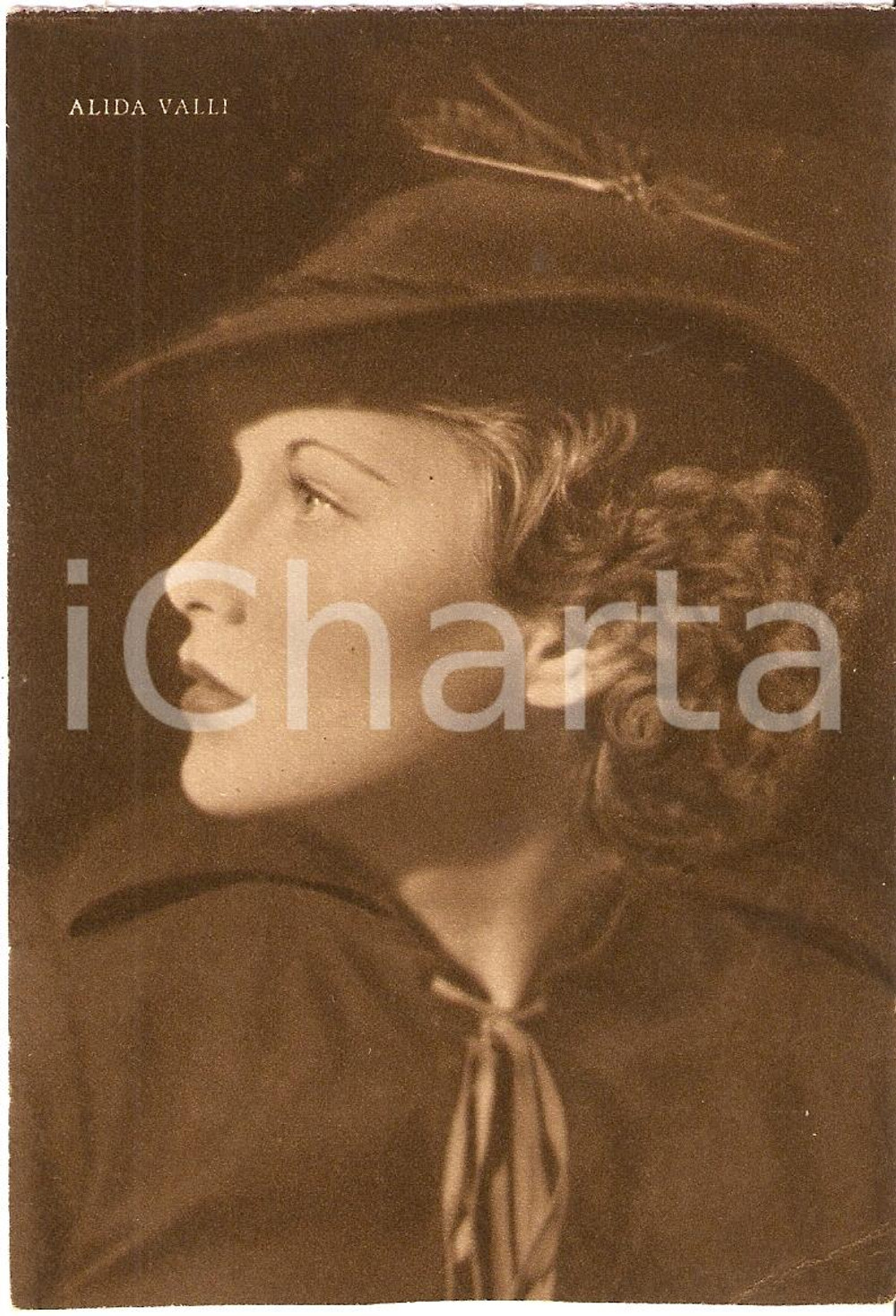 Cartolina originale da collezione 1939 ALIDA VALLI Fotografia seriale RIZZOLI FG NV 1