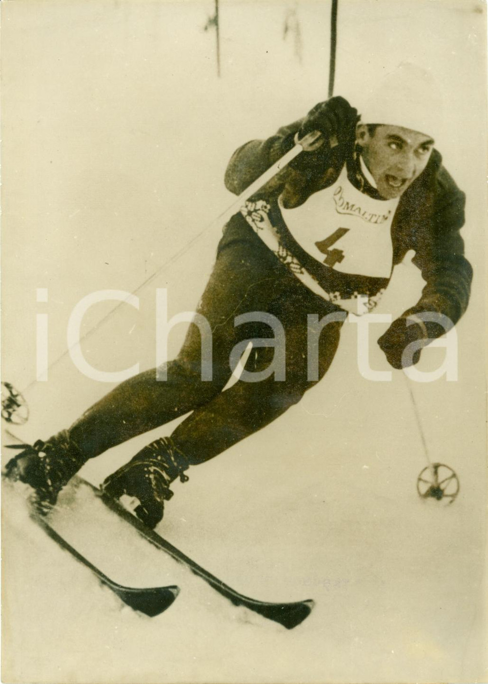 Fotografia d epoca originale 1962 CORTINA D AMPEZZO BL Sci Skieur Karl SCHRANZ Fotografia 1
