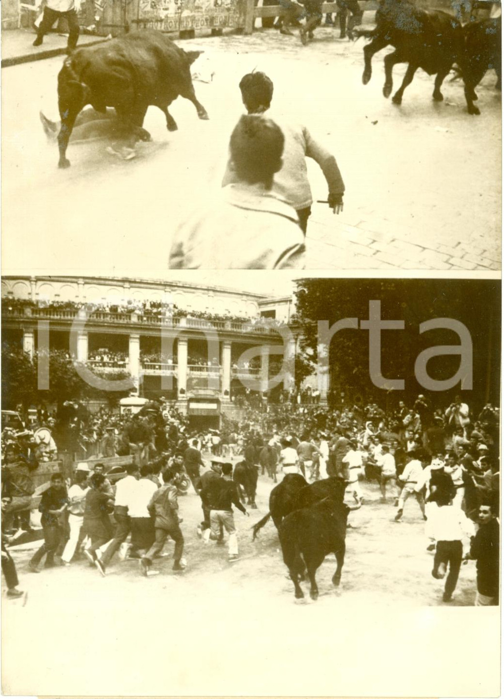 Fotografia d epoca originale 1965 PAMPLONA ES L encierro alla Fiera di SAN FIRMIN Fotografia 1