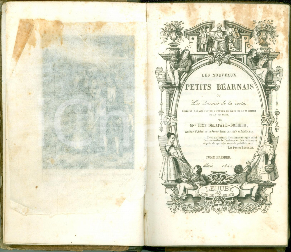 Libro, pubblicazione d epoca 1840 Julie DELAFAYEBREHIER Les nouveaux petits Bearnais DUE VOLUMI 1