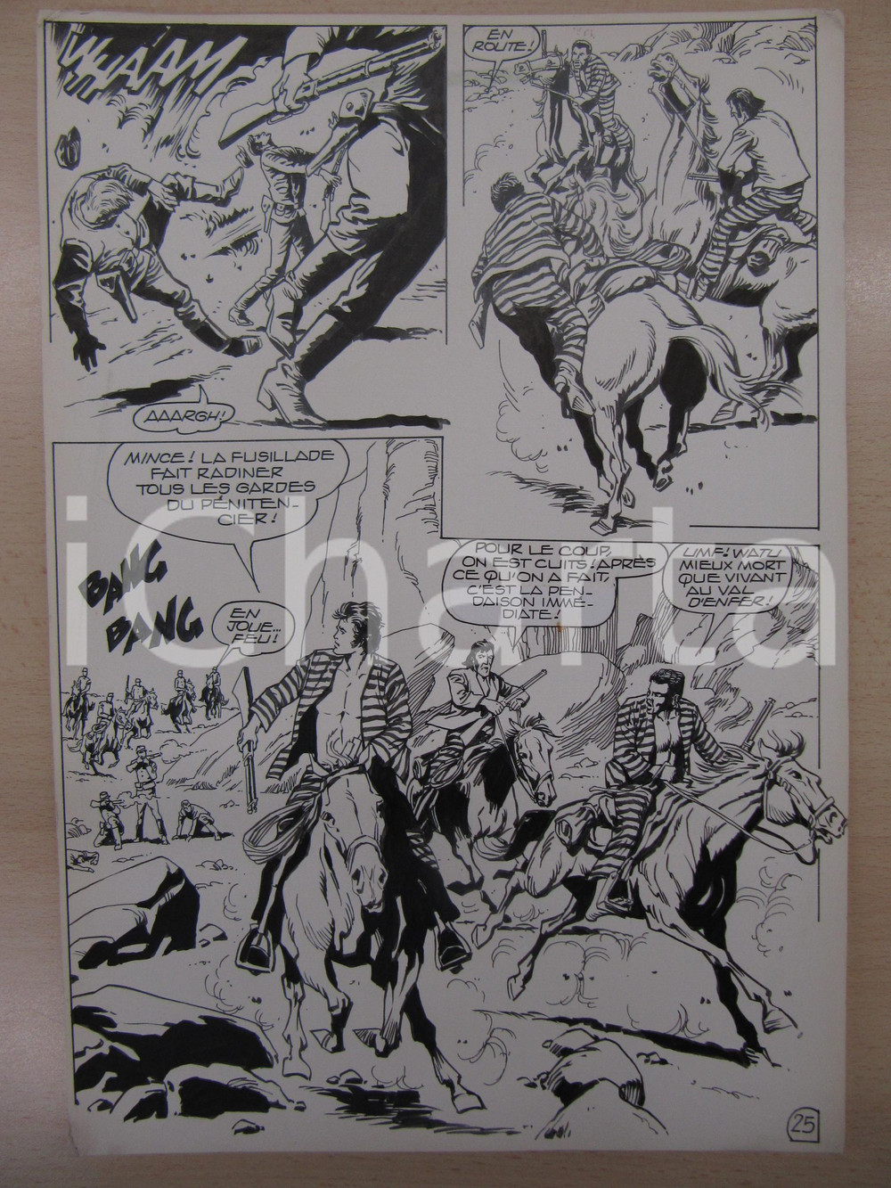 Opera d’arte autentica 1990 BD WESTERN FRANCE BILLY BOYD N° 2 El Cobra! tav.25 Original BERNASCONI LUBE 1