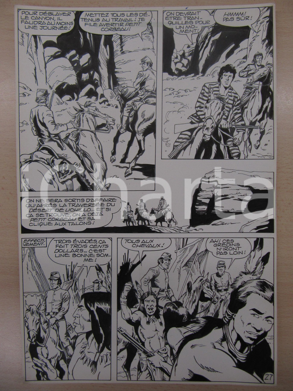 Opera d’arte autentica 1990 BD WESTERN FRANCE BILLY BOYD N° 2 El Cobra! tav.27 Original BERNASCONI LUBE 1