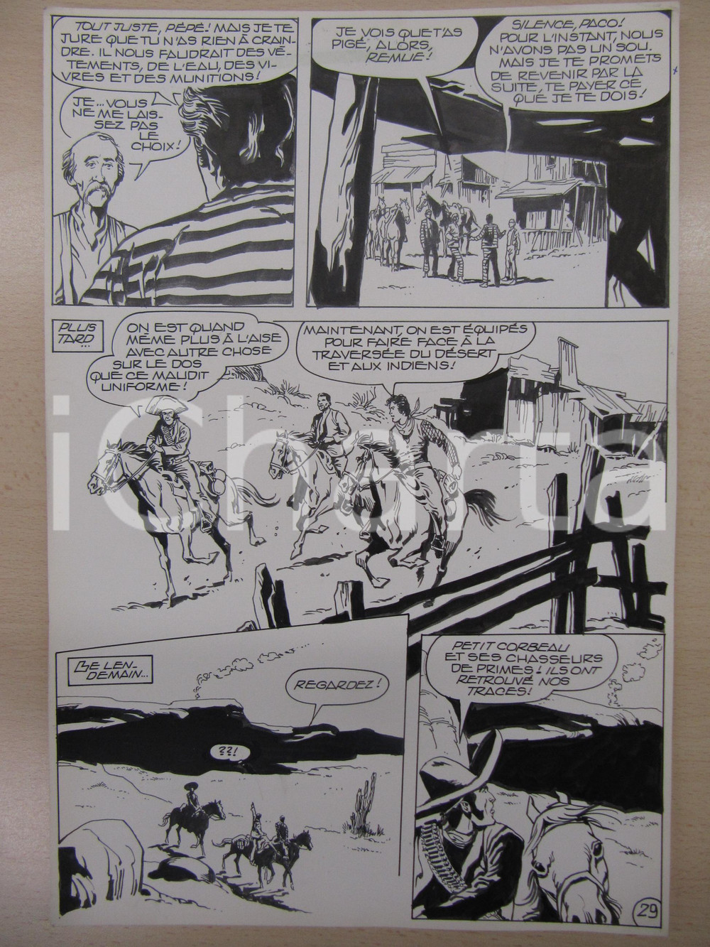 Opera d’arte autentica 1990 BD WESTERN FRANCE BILLY BOYD NÂ° 2 El Cobra! tav.29 Original BERNASCONI LUBE 1