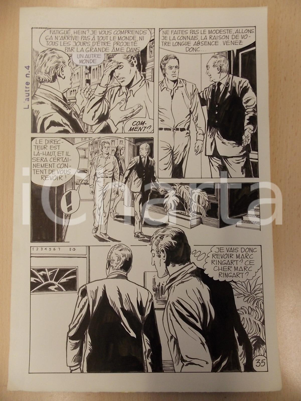 Opera d’arte autentica 1970 L AUTRE Ep. 4 Luciano BERNASCONI Dialogo tra alieni Tavola originale LUBE 1