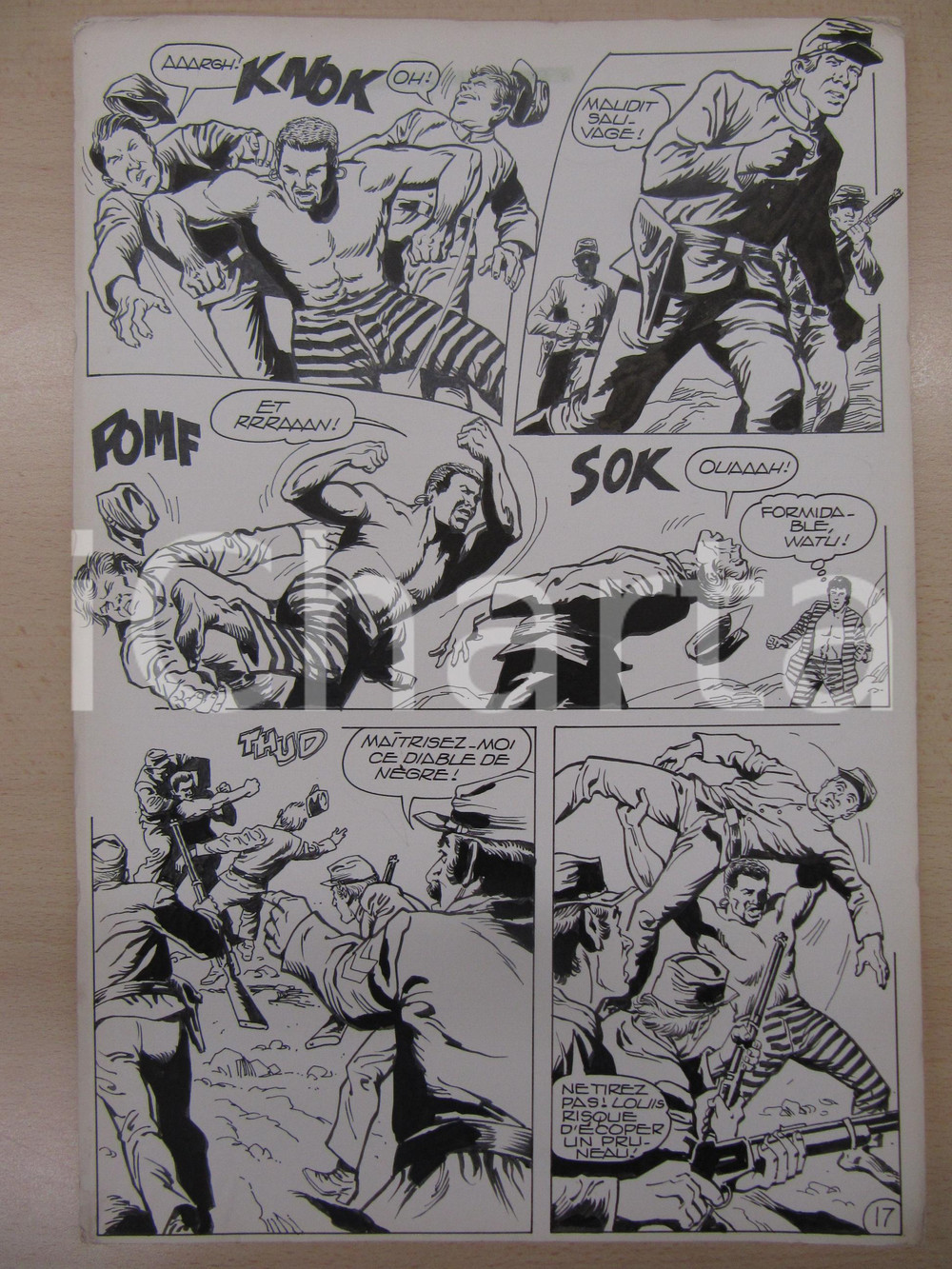 Opera d’arte autentica 1990 BD WESTERN FRANCE BILLY BOYD NÂ° 2 El Cobra! tav.17 Original BERNASCONI LUBE 1