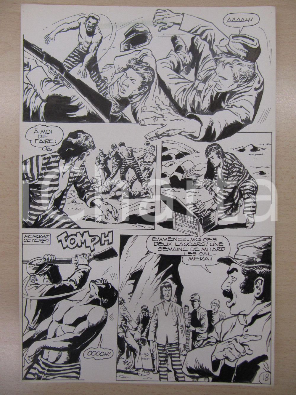 Opera d’arte autentica 1990 BD WESTERN FRANCE BILLY BOYD NÂ° 2 El Cobra! tav.18 Original BERNASCONI LUBE 1