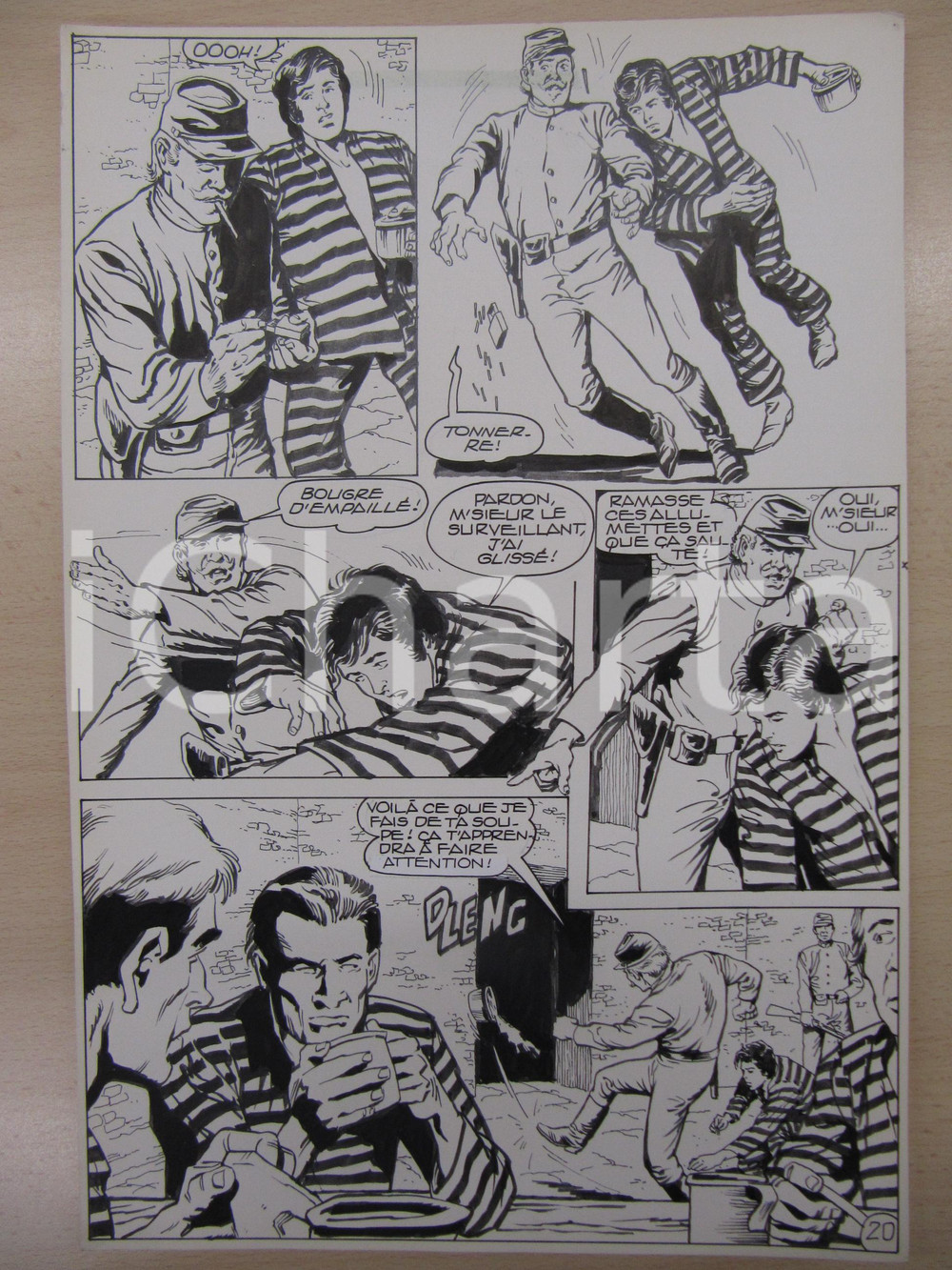 Opera d’arte autentica 1990 BD WESTERN FRANCE BILLY BOYD NÂ° 2 El Cobra! tav.20 Original BERNASCONI LUBE 1