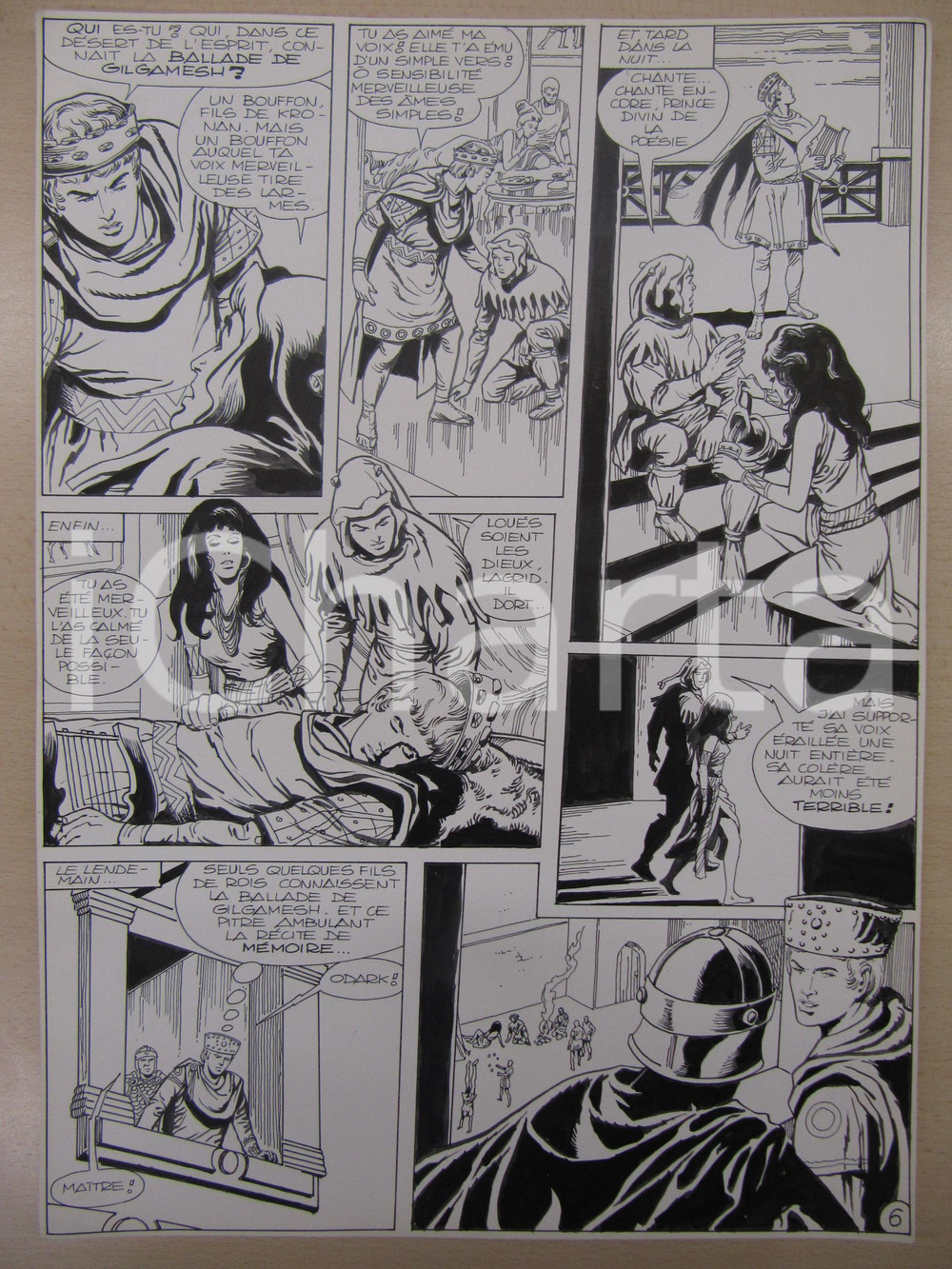 Opera d’arte autentica 1976 BD FANTASY FRANCE La saga de KABUR NÂ° 6 tav.6 Original BERNASCONI LUBE 1