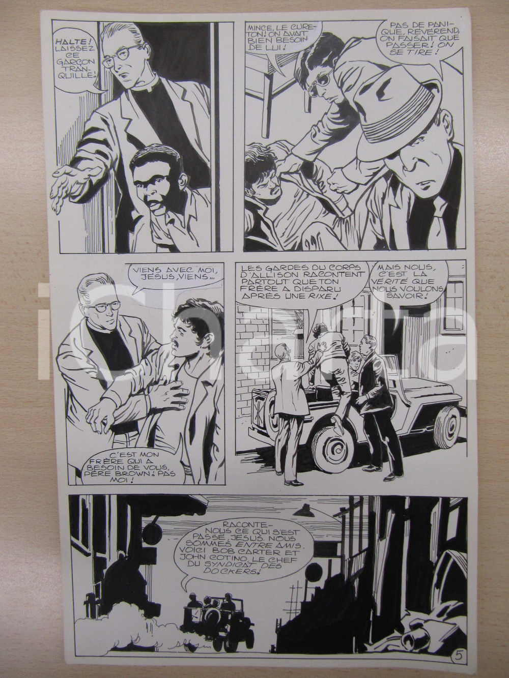 Opera d’arte autentica 1980 BD FRANCE PHENIX NÂ° 6 La vieille dame tav.5 Original BERNASCONI LUBE 1