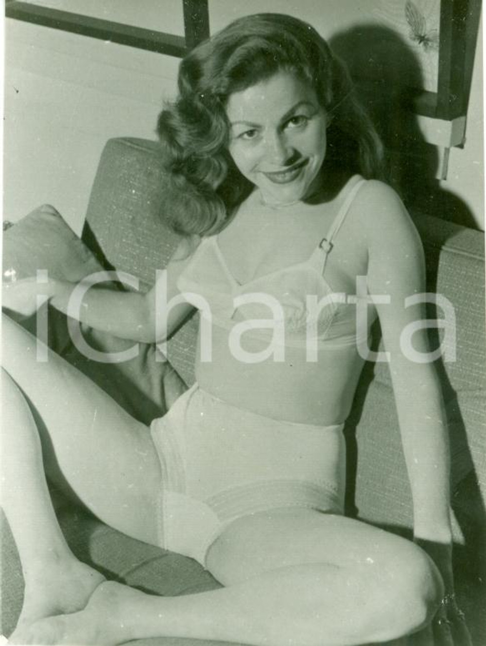 Fotografia d epoca originale 1955 ca EROTICA VINTAGE Sexy young PINUP Vera fotografia 1