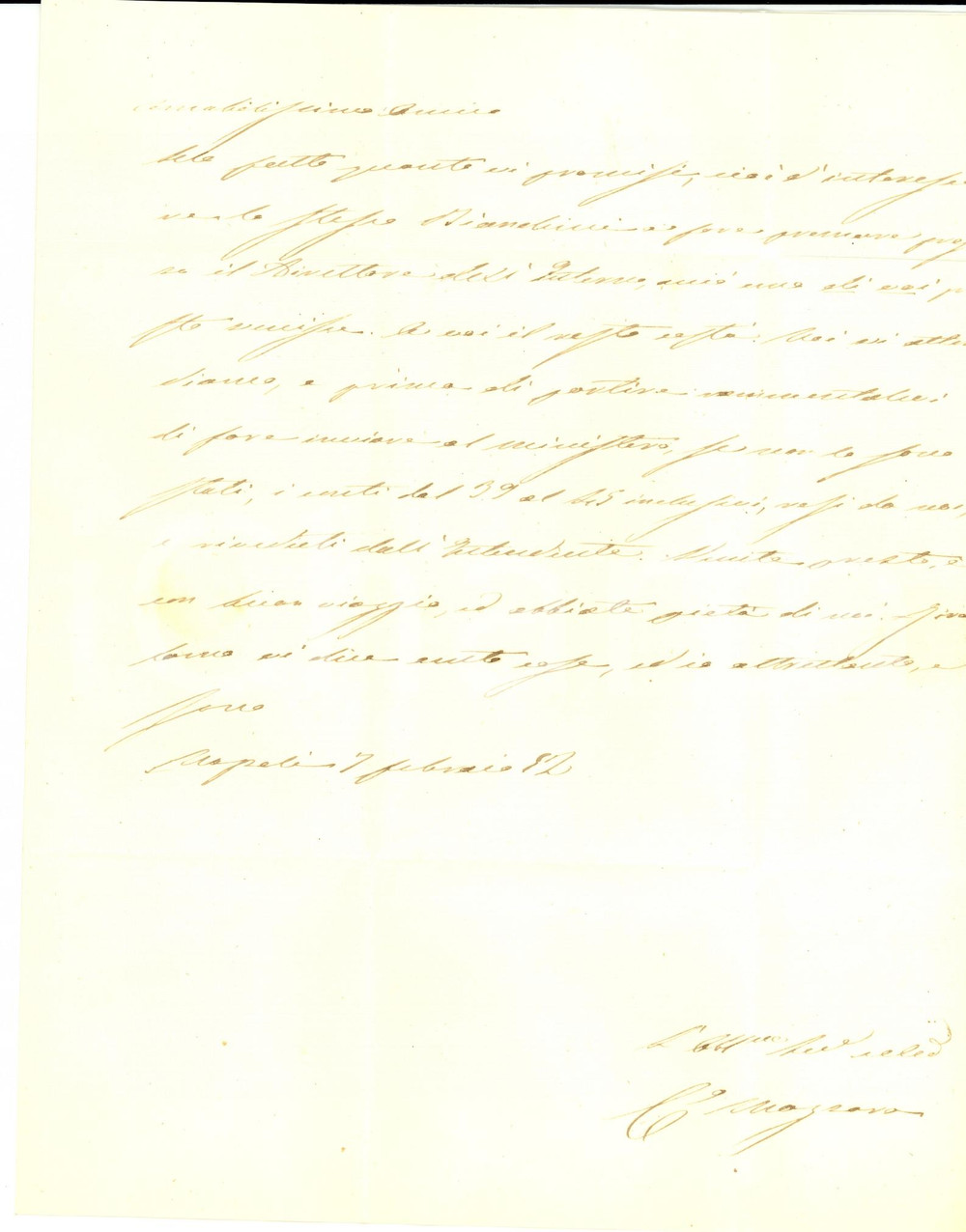 Documento originale, autentico 1852 NAPOLI Invio Luigi DE PASCALE al Ministero dell Interno Prefilatelica 1