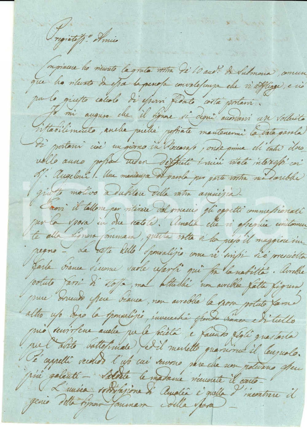Documento originale, autentico 1850 NAPOLI Abito da sposa riciclato per la vita mondana Prefilatelica 1
