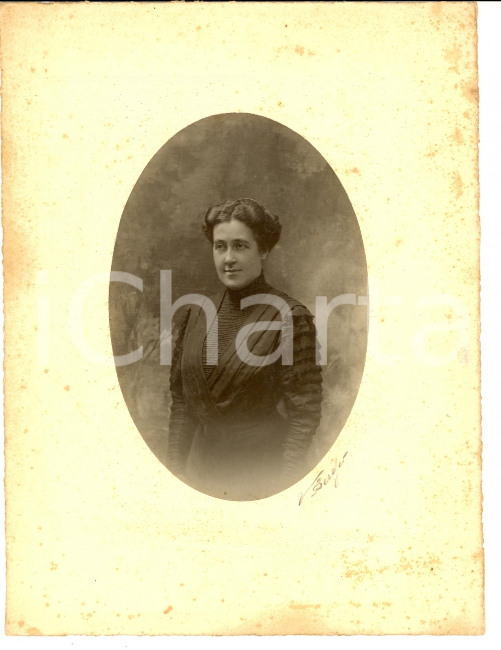 Fotografia d epoca originale 1909 LILLE Portrait de M.me Suzanne DEVILDER MAQUET Photo BERGER Paris 1 1