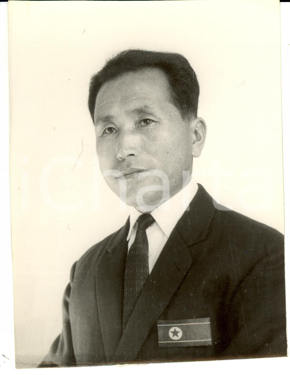 Fotografia d epoca originale 1968 COREA DEL NORD Nazionale calcio Ritratto Choi BYUNG SUB coach FOTOGRAFIA 1