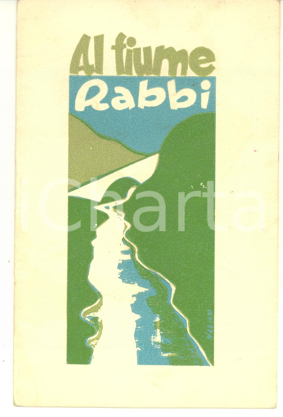 Libro, pubblicazione d epoca 1935 Magg. Rinaldo MONTIRONI Al fiume Rabbi AUTOGRAFATO per cav. GIACHERY 1