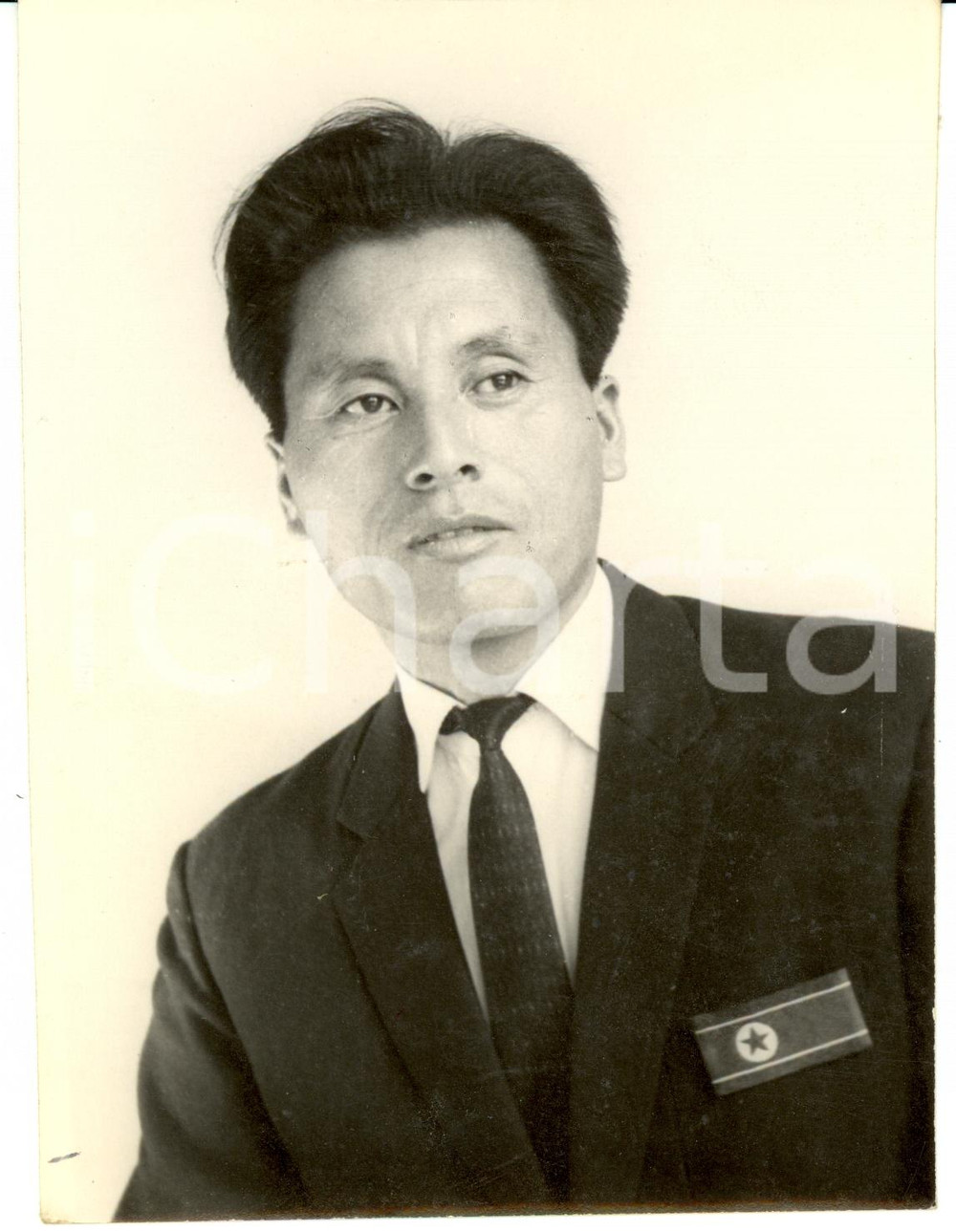 Fotografia d epoca originale 1968 COREA DEL NORD Nazionale calcio Ritratto Yun SEUNG CHUL Coach FOTOGRAFIA 1
