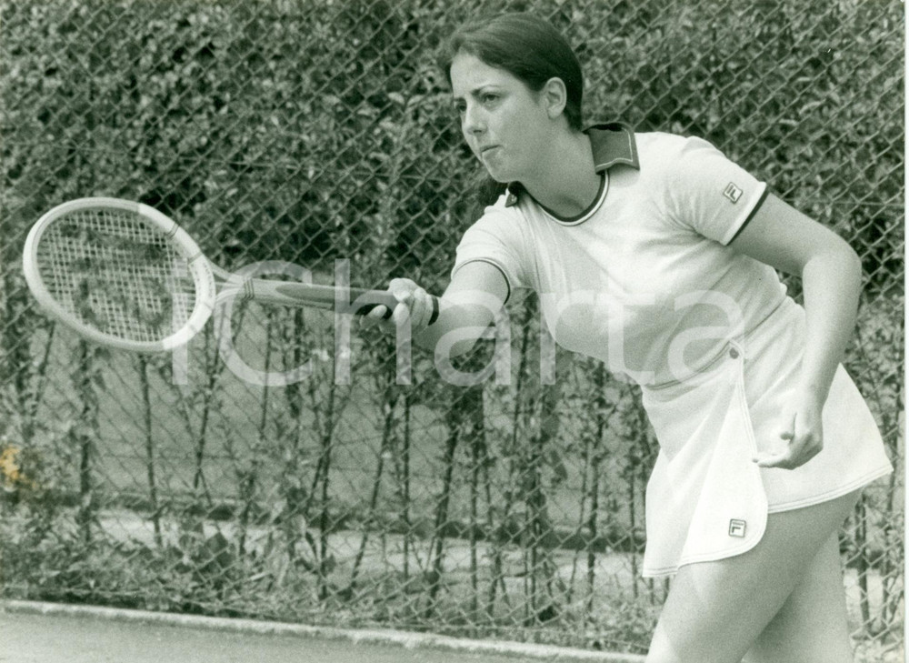 Fotografia d epoca originale 1980 ca TENNIS Antonella ROSA durante allenamenti Fotografia 1